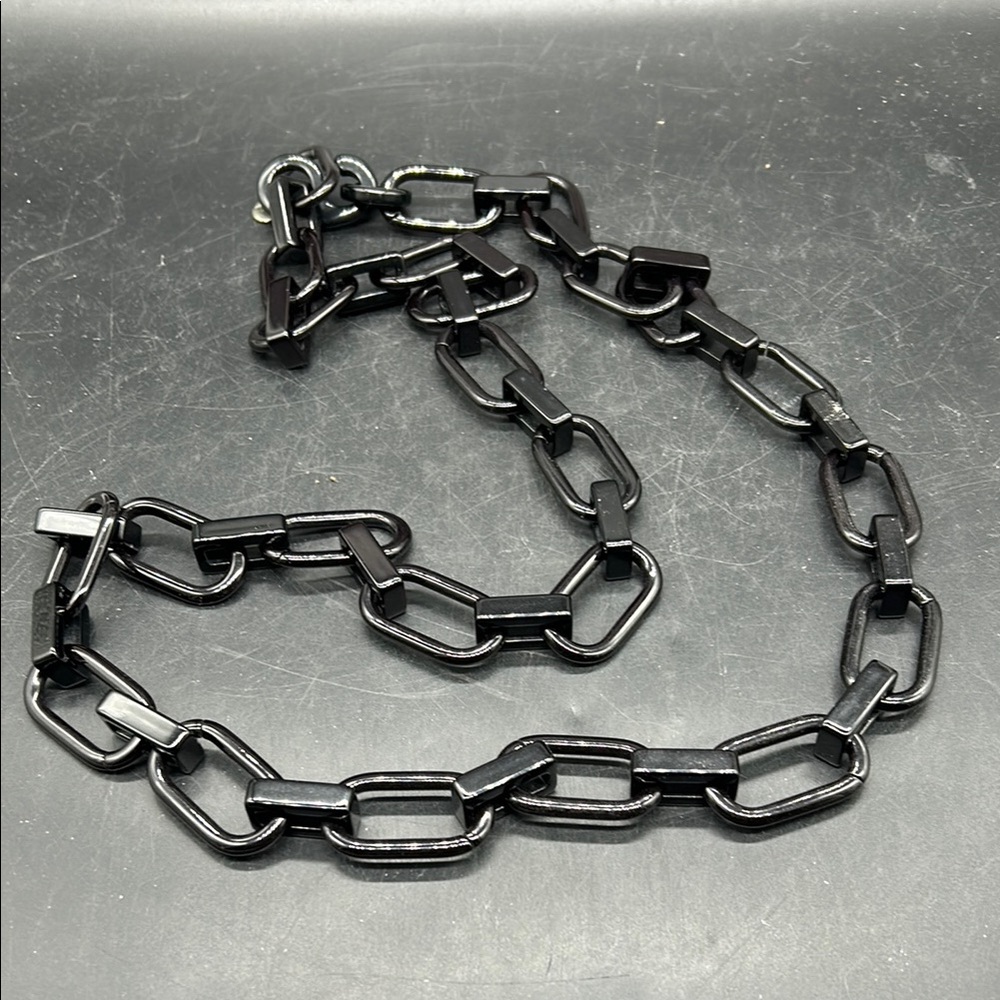 Ben Amun Black Chain Acrylic Link Necklace